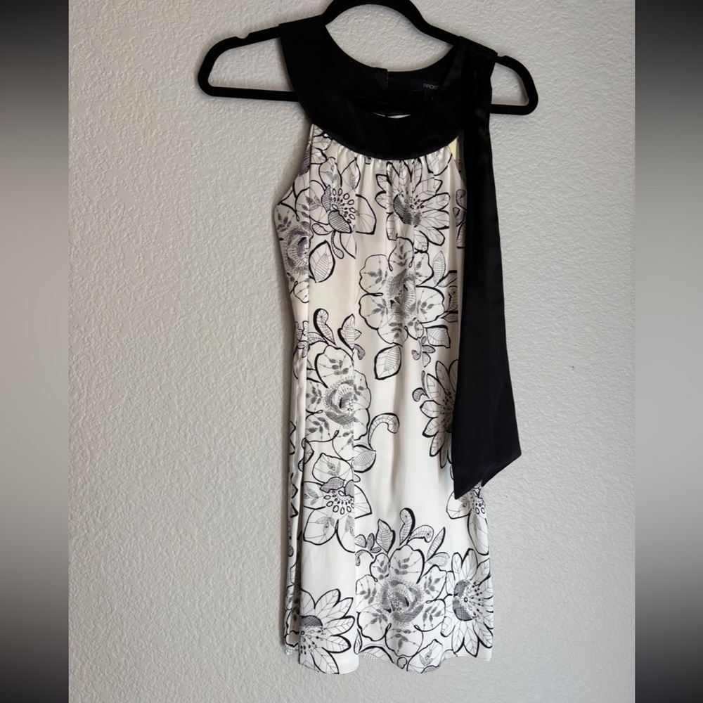 Arden Silk Dress Floral Black White NWT Small